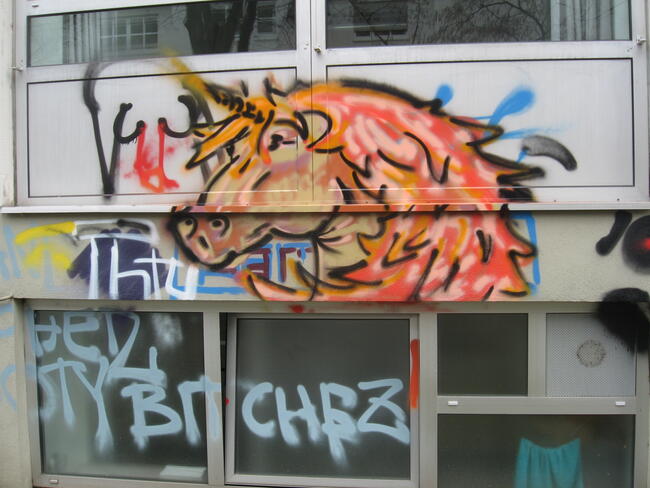 Graffitiworkshop: Miriam hat es schon voll drauf