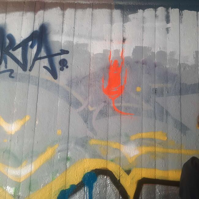 Streetart im Stil von Banksy
