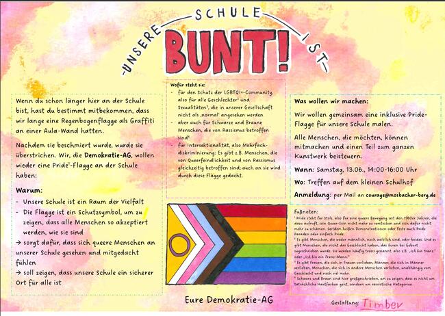 Einladung zur gemeinsamen Malaktion